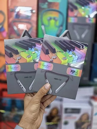 NECKBAND SIGNATURE, Signature Mix Model Neckband – Wireless Bluetooth Earphones with Long Battery Backup (Random Model)(2355)